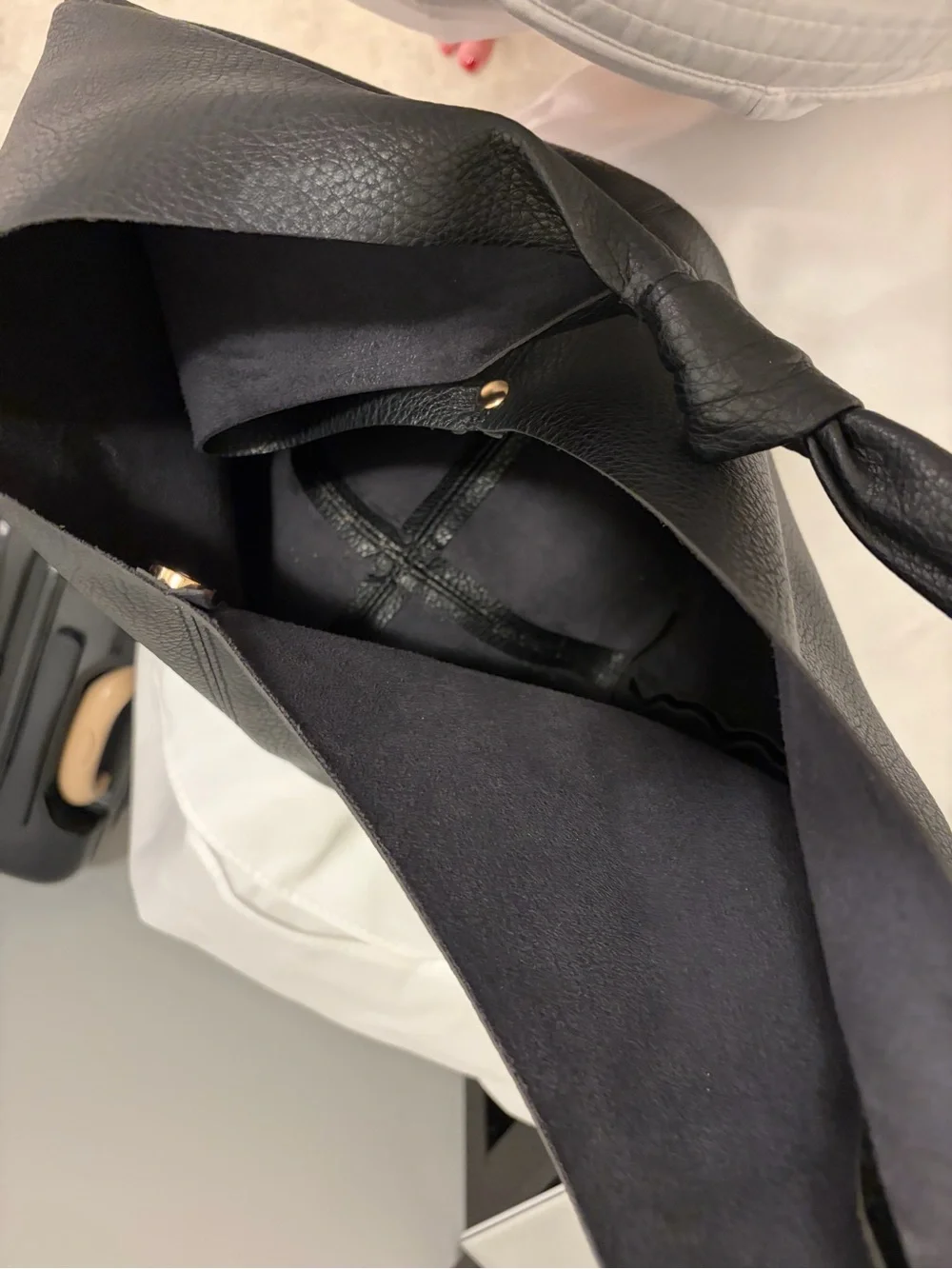 Anthropologie Black Knotted Shoulder Bag